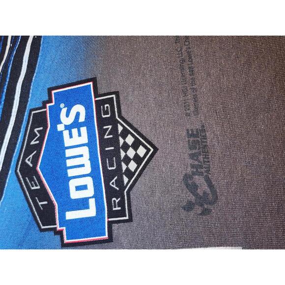 Chase Authentics Mens L T-Shirt NASCAR Jimmie Johnson Lowes #48 AOP 2011 - Picture 8 of 9